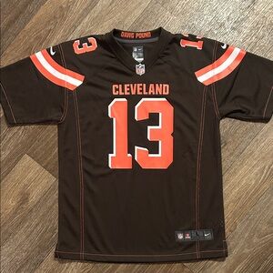 Nike Brown and Orange Cleveland Jersey